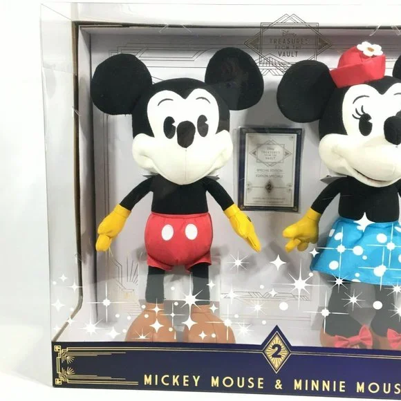 Disney Treasures From The Vault Limited Edition Mickey & Minnie Mouse Plush 15"